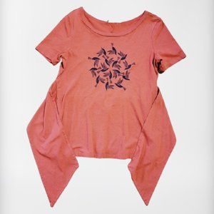 Anthropology 9 Hi5 St CL Womens Orange Shirt